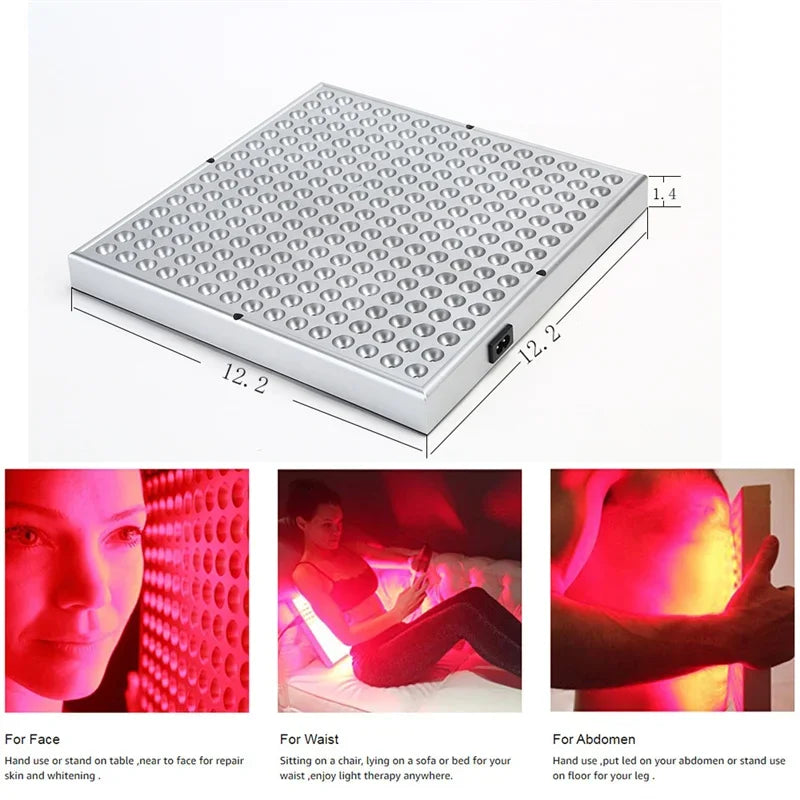 SMARTMAK 225 LED Red Light Therapy Panel 660nm 850nm Red Light Therapy Panel Qst Sliver