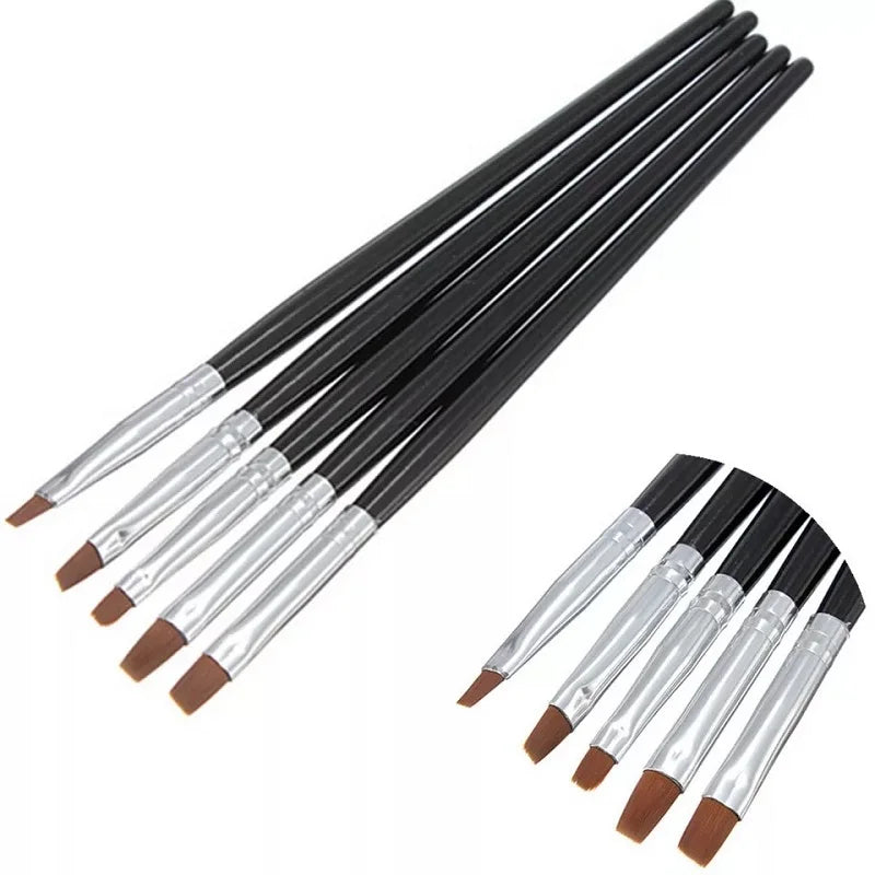 Dental Resin Brush Pens Silicone Composite Shaping Tools 5 Pcs Dental Resin Brush Set Qme