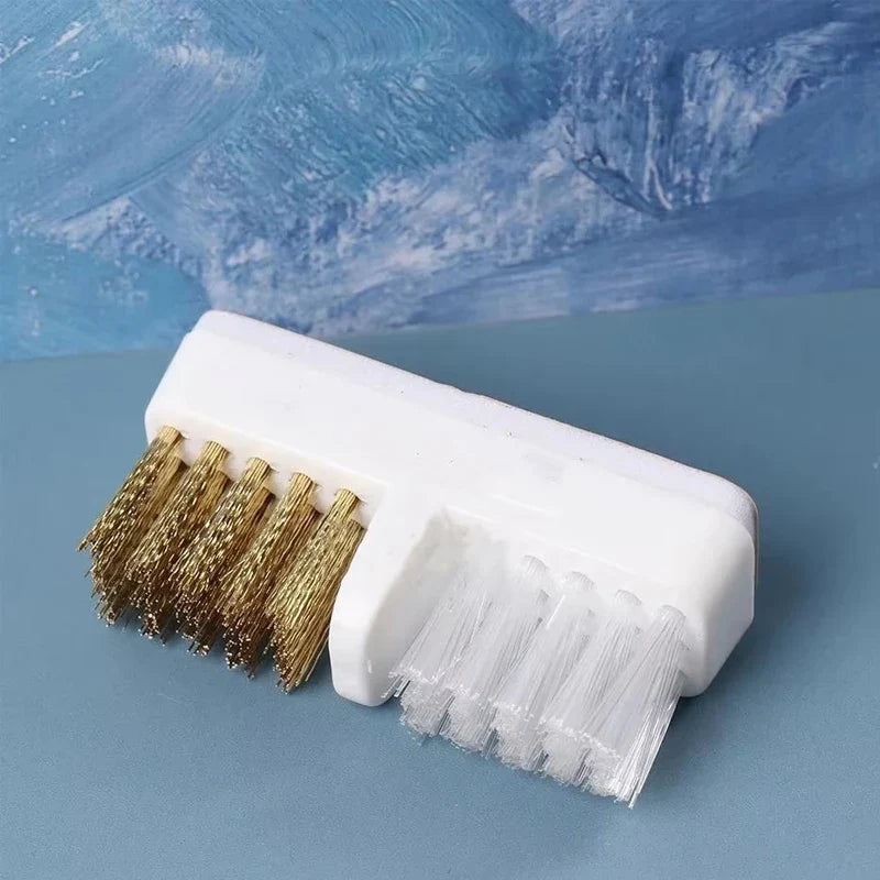 Double-Ended Copper Wire Nail Drill Cleaning Brush Nail Drill Brush Qme