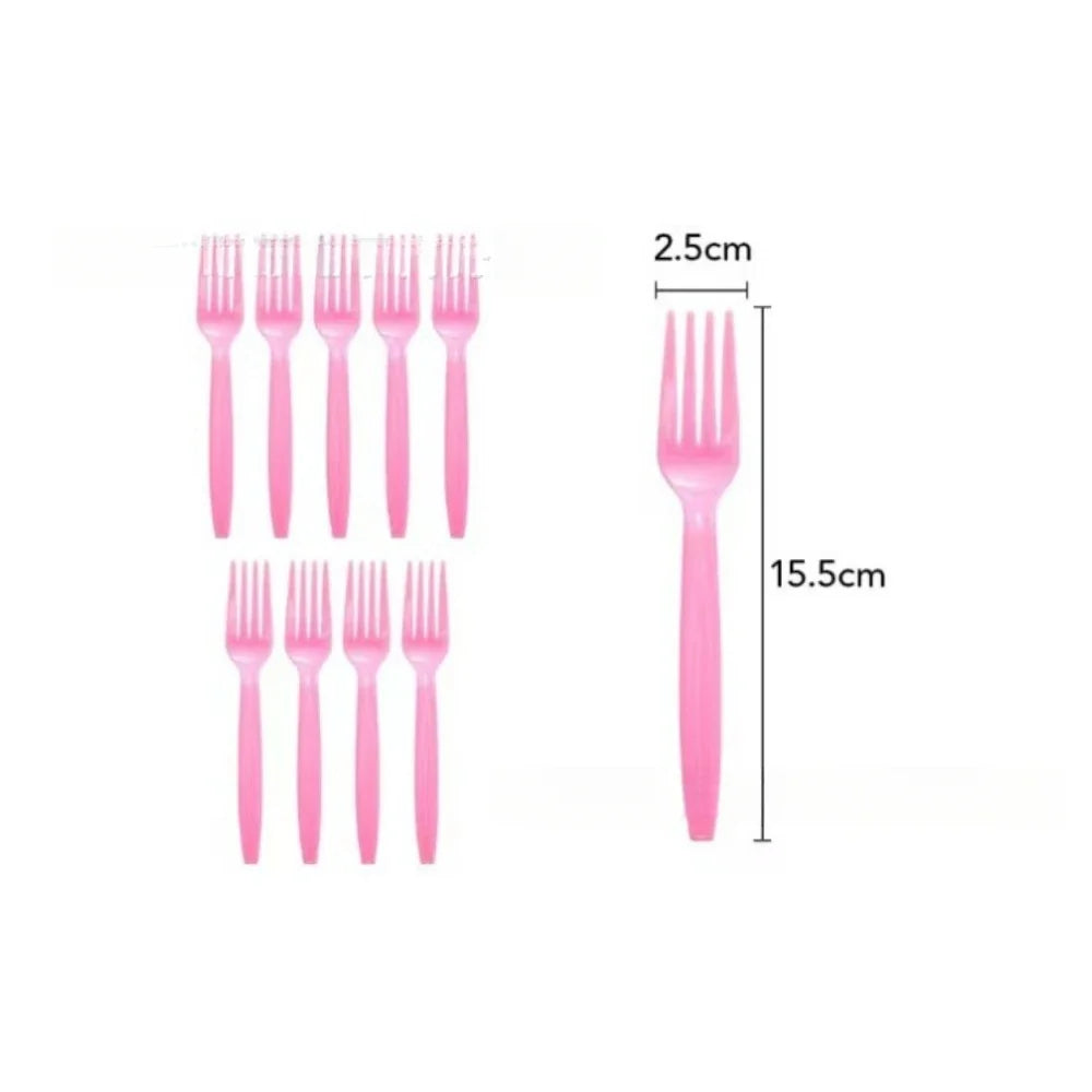 Kuromi Birthday Party Decorations Set – Balloons, Plates & More Party Decoration Set Qme Pink Forks 10-pack