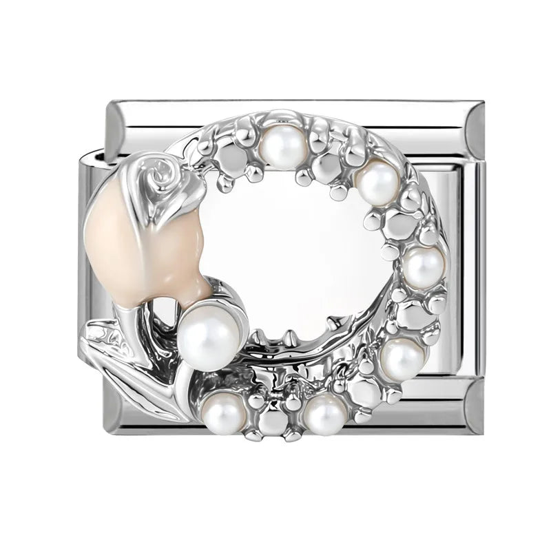 Zircon Italian Charm Links – Heart Bow Butterfly Star 9mm