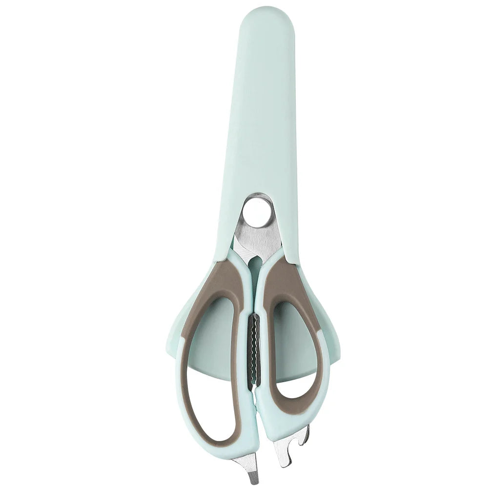 TURWHO Heavy Duty Kitchen Shears with Holder | Meat & BBQ Kitchen Shears Qst Blue