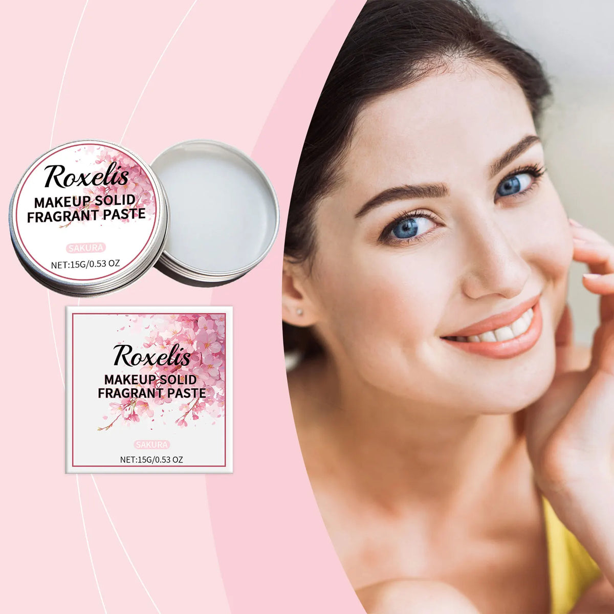 ROXELIS Sakura Solid Perfume Balm – Travel Fragrance for Women Solid Perfume Balm Qst
