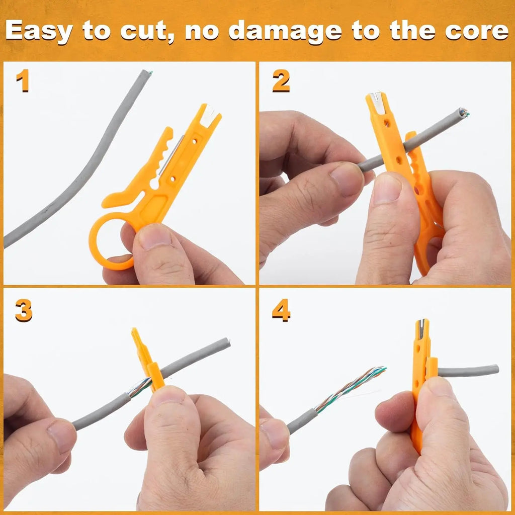 Wire Stripper Finger Loop Cable Cutter & Punch Down Tool Wire Stripper Tool Qme