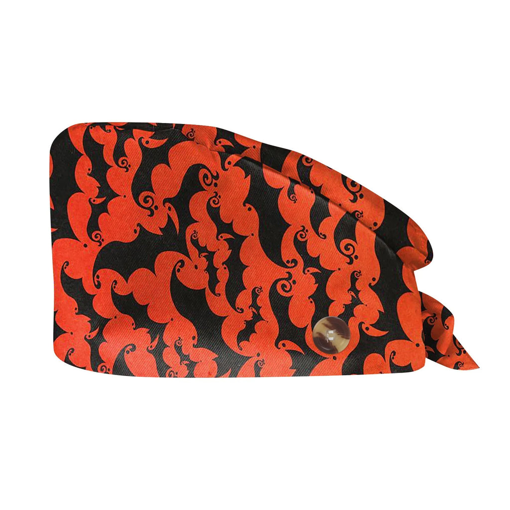 Halloween Skeleton Scrub Cap – Adjustable Unisex Surgical Hat Novelty Scrub Cap Qme Saffron One Size