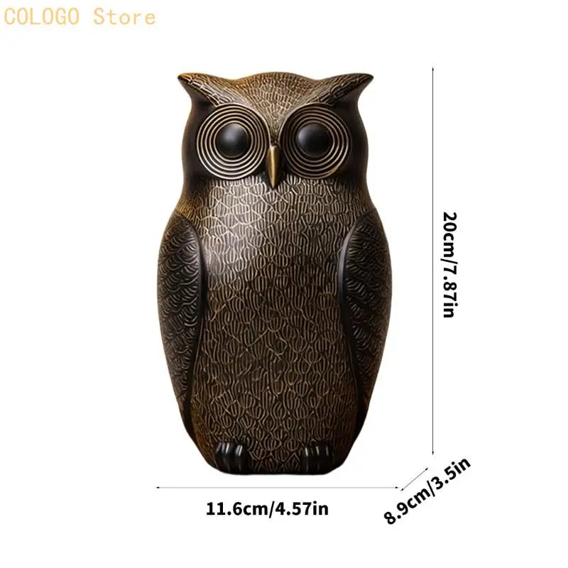 Owl Resin Bird Figurine Statue – Home Decor & Gift Decorative Figurine Qme