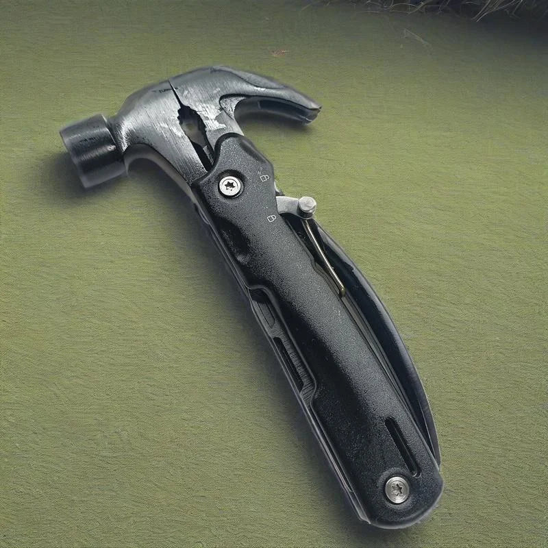 12-in-1 Multitool Hammer – Compact Gift for Men, Dad & Campers Multitool Hammer Qst