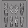 3D Silicone Nail Art Molds & Stamping Plates – 6 Colors Nail Art Molds Qme A3
