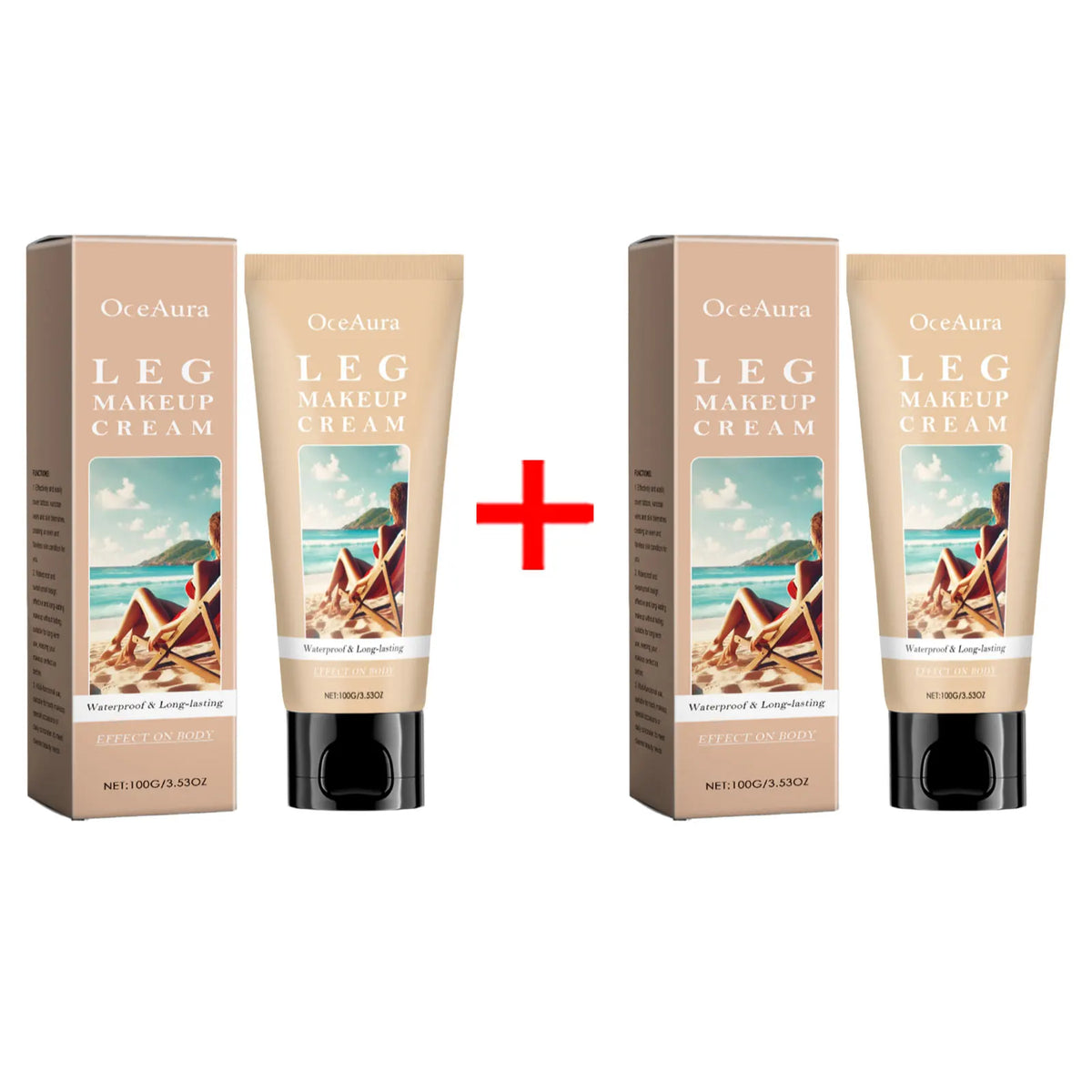 OceAura Leg Makeup Body Lotion – Waterproof Body Foundation Body Makeup Foundation Qst A X 2PCS