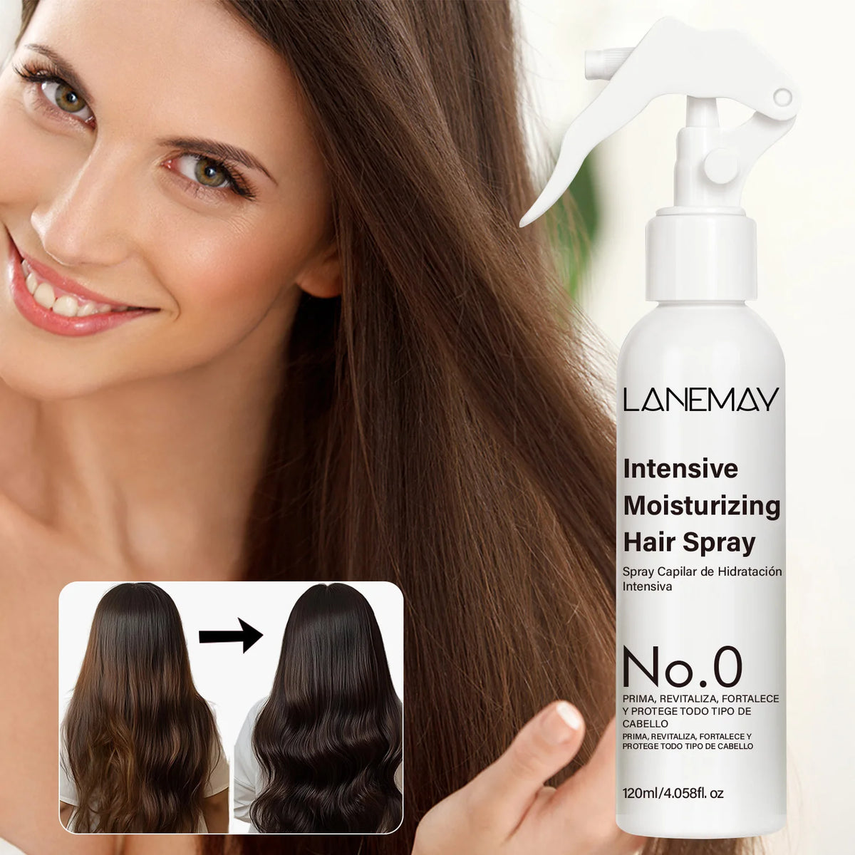 Intensive Moisturizing Hair Spray – All Hair Types, 120ml Leave-In Hair Spray Qst