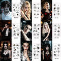 Halloween Face Tattoo Stickers – Waterproof Realistic Designs Halloween Tattoo Stickers Qme 9pcs Spider-WS