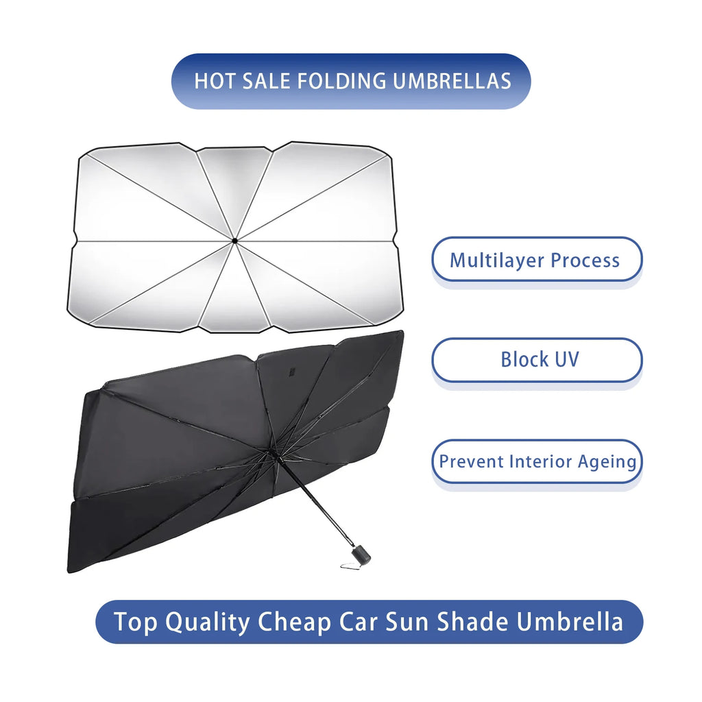 Foldable UV-Blocking Car Windshield Sunshade | Front Window Cover Car Windshield Sunshade Qst