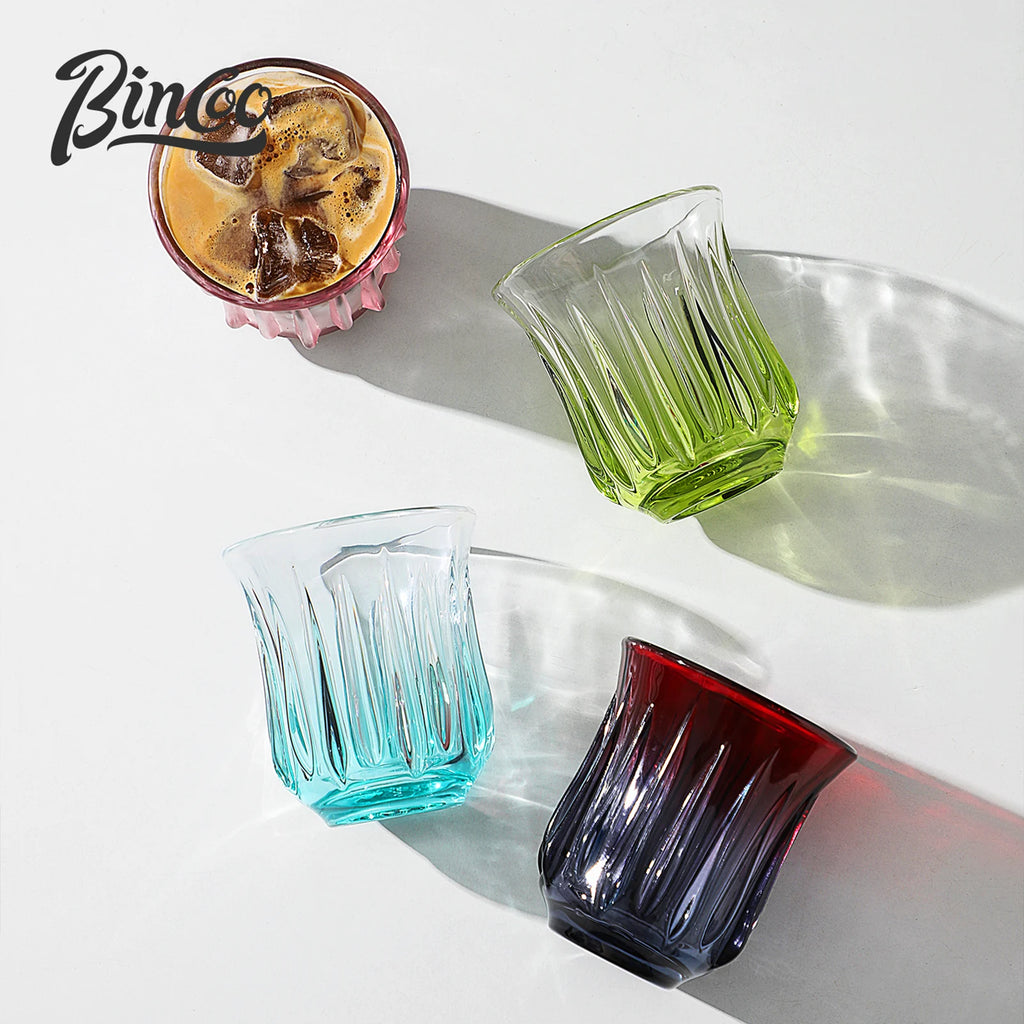 Bincoo Retro Glass Coffee Cup – Espresso Latte 90–400ml Glass Coffee Cup Qst