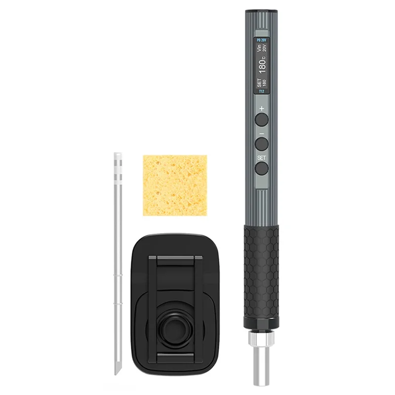 Portable 65W Electric Soldering Iron – Voltage Adjustable Pen Electric Soldering Iron Qme Black Gray