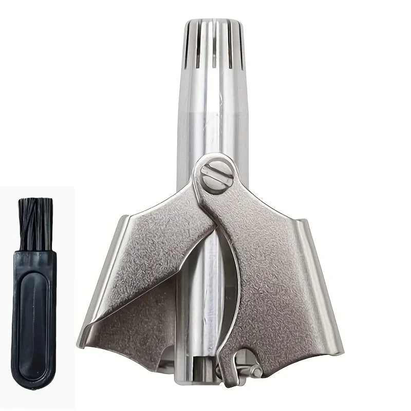 Manual Nose & Ear Hair Trimmer – Stainless Steel for Men & Women Manual Hair Trimmer Qme