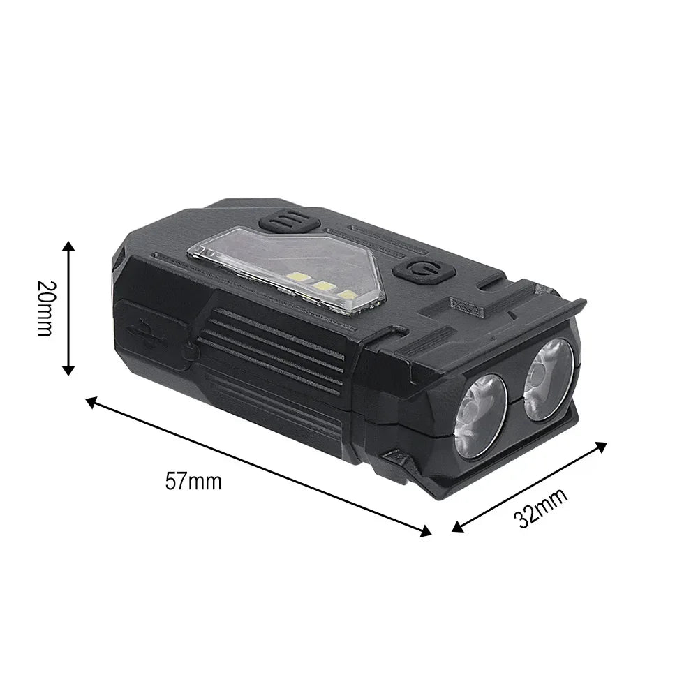 BORUiT 400LM EDC Keychain Flashlight – Type-C Rechargeable EDC Keychain Flashlight Qst
