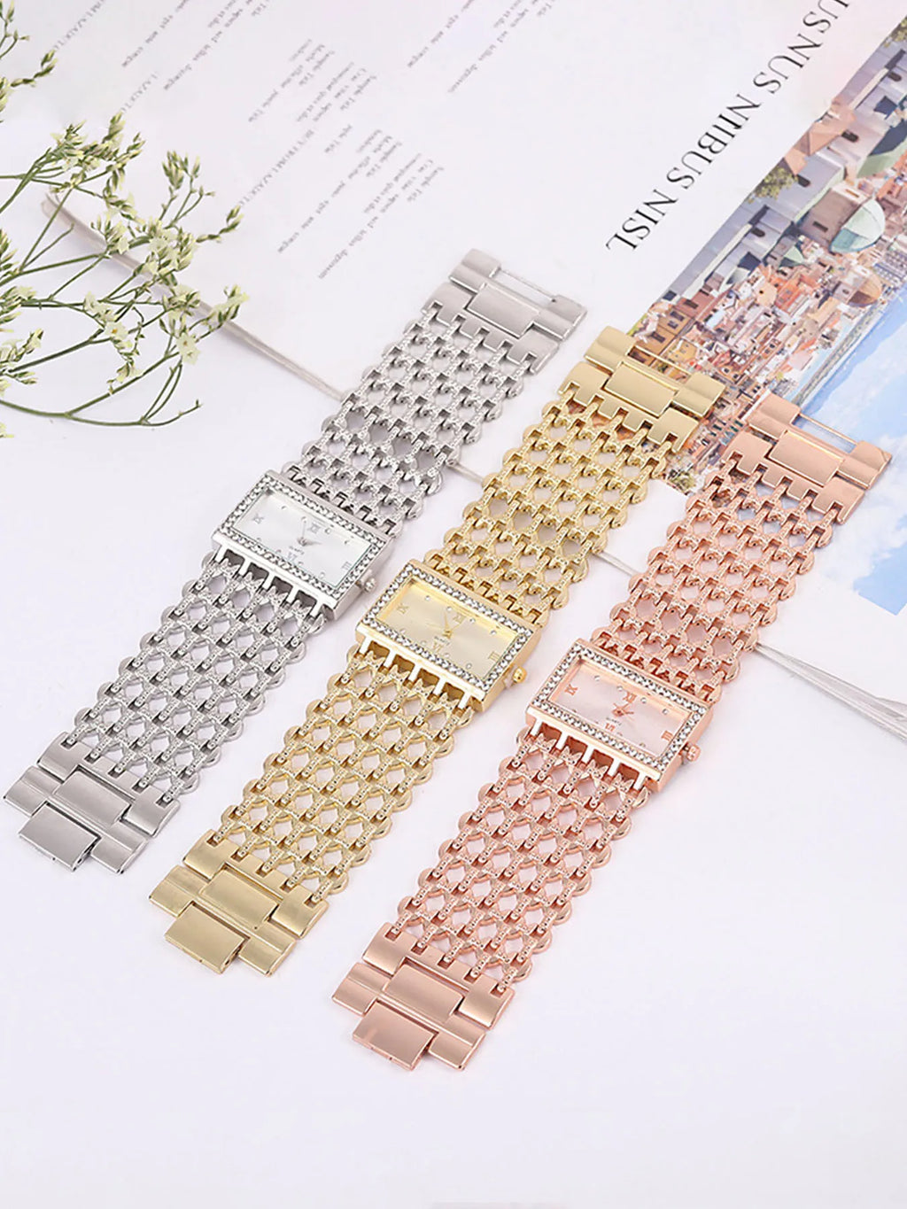 Women's Versatile Quartz Watch – Casual Steel Strap | Qme Women's Fashion Watch Qme