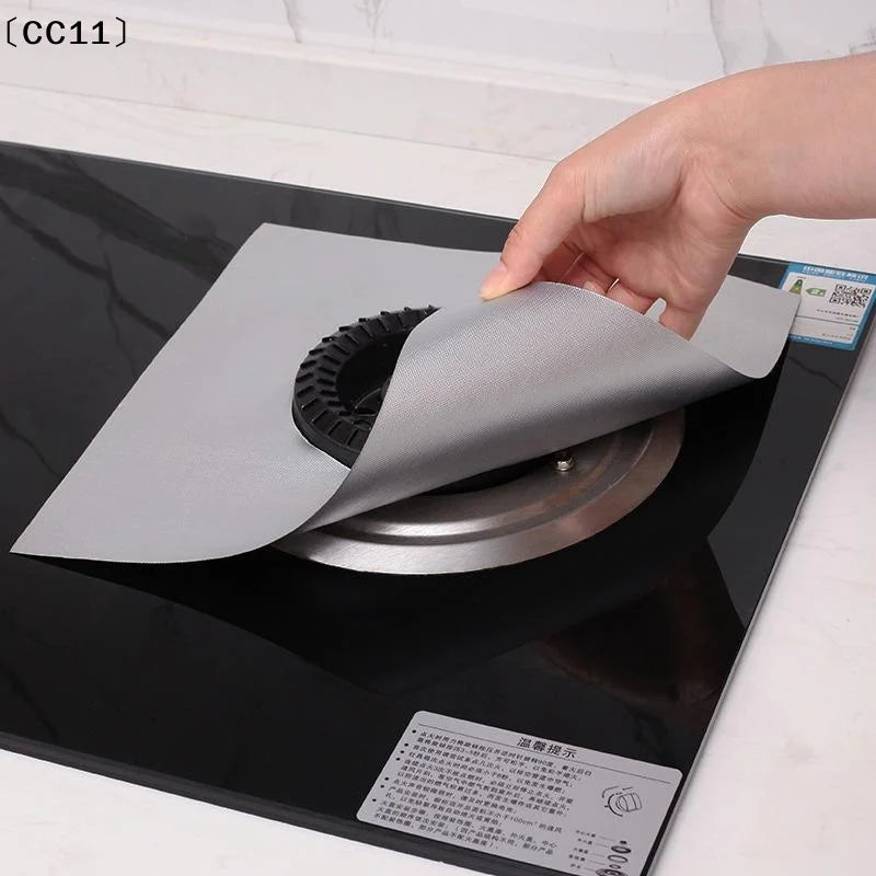 Reusable Square Foil Stove Protector Gas Hob Liner 4 Pack Stove Hob Liner Qme