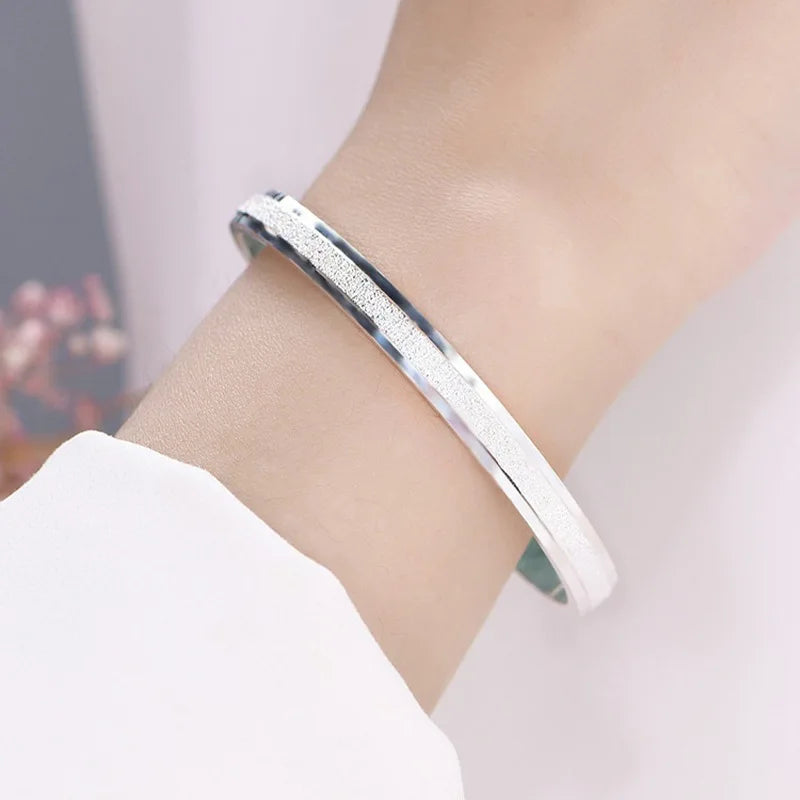 925 Sterling Silver Bangle Bracelet for Women | Designer Fashion Sterling Silver Bangle Qme Default Title