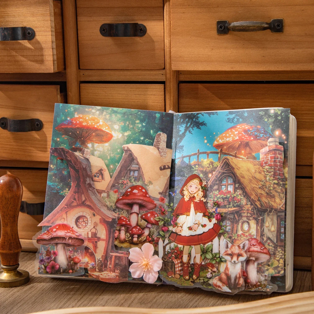 Dreamy Fairy Tale Background Stickers – 10 Sheets DIY Decor Decorative Stickers Qme