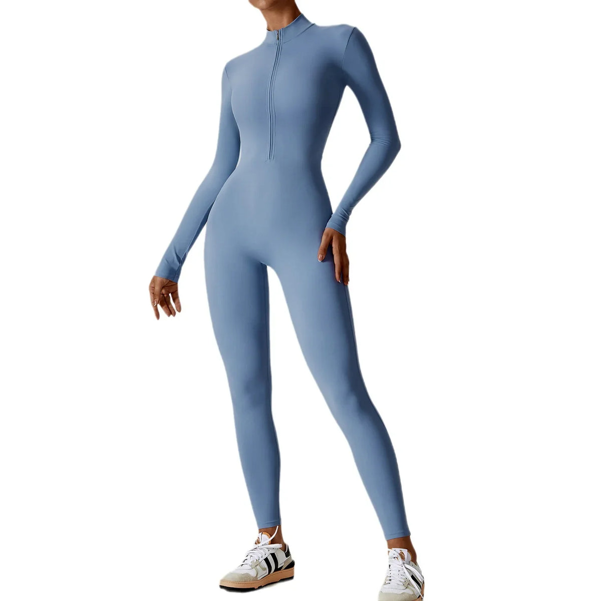 Women's Zipper Short Sleeve Yoga Jumpsuit – Quick-Dry Yoga Jumpsuit Qme