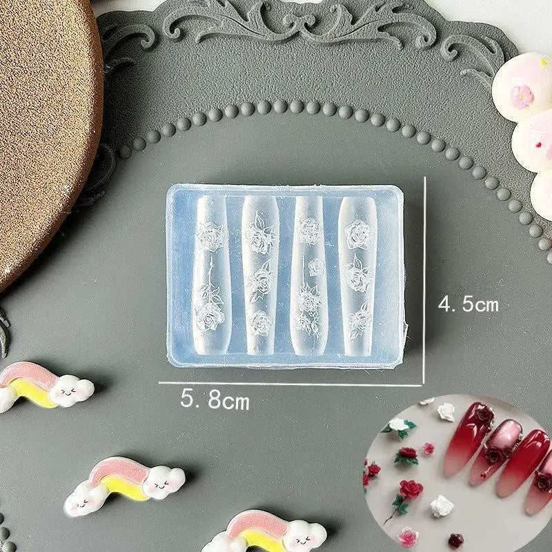 3D Fruit Flower Silicone Nail Mold – DIY Nail Art Template Nail Art Mold Qst A11