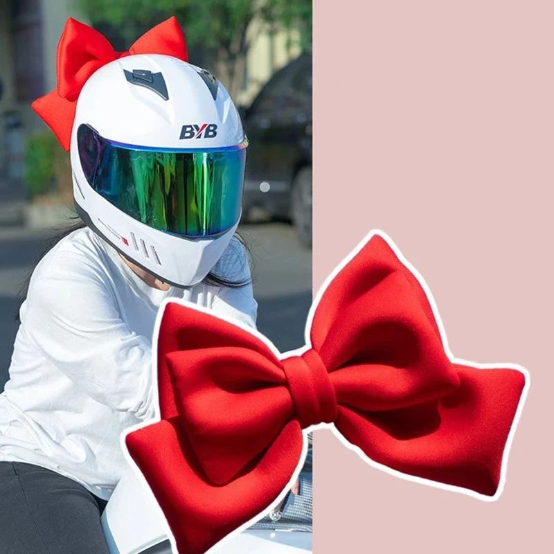 Bowknot Suction Cup Helmet Decoration – DIY Bow for Women Helmet Bow Decoration Qme