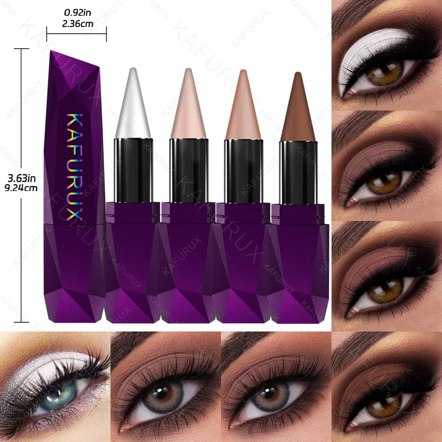 4-Color Matte Eyeshadow Stick Pen – Waterproof Nude Eye Makeup Eyeshadow Stick Pen Qme