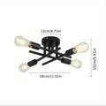 Modern LED Ceiling Lamp – Black Flower Aluminum Light Fixture LED Ceiling Lamp Qme black