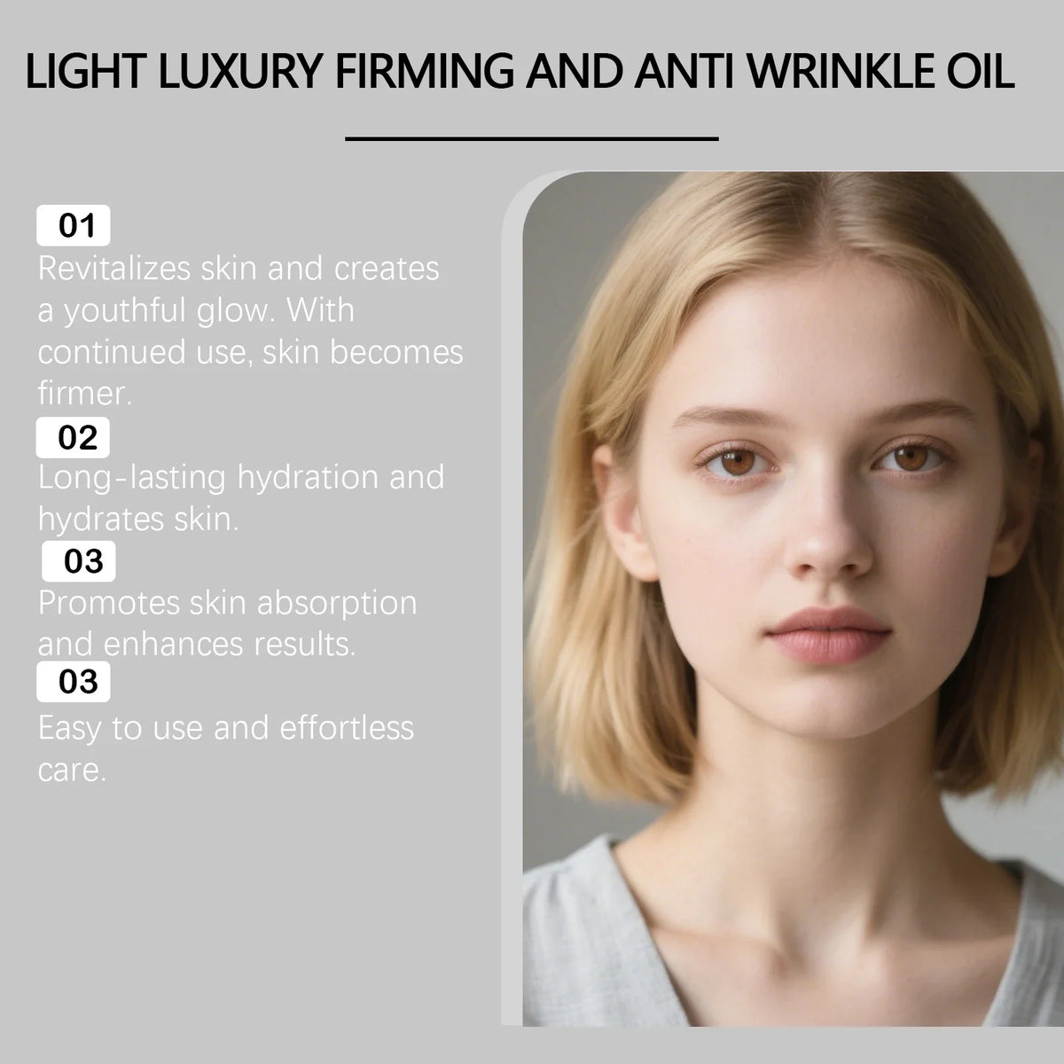 Firming Facial Care Oil – Lifting, Brightening & Smoothing Serum Facial Care Oil Qme