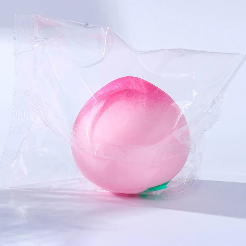 Peach Slow Rising Squeeze Toy | Fun Silicone Fidget Toy Slow Rising Fidget Toy Qme Pink