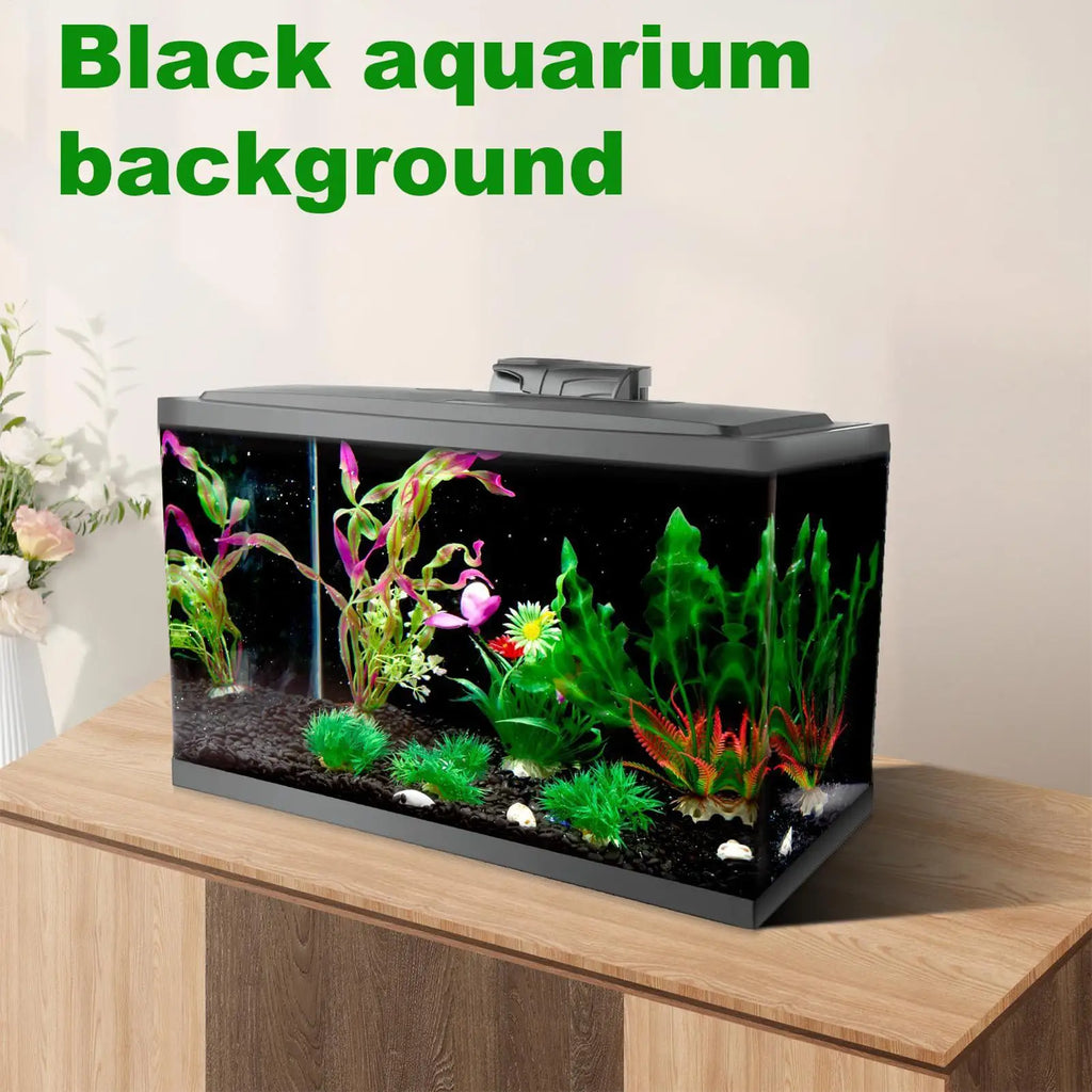 Black Aquarium Static Cling Background – Fish Tank Wallpaper Aquarium Background Qme