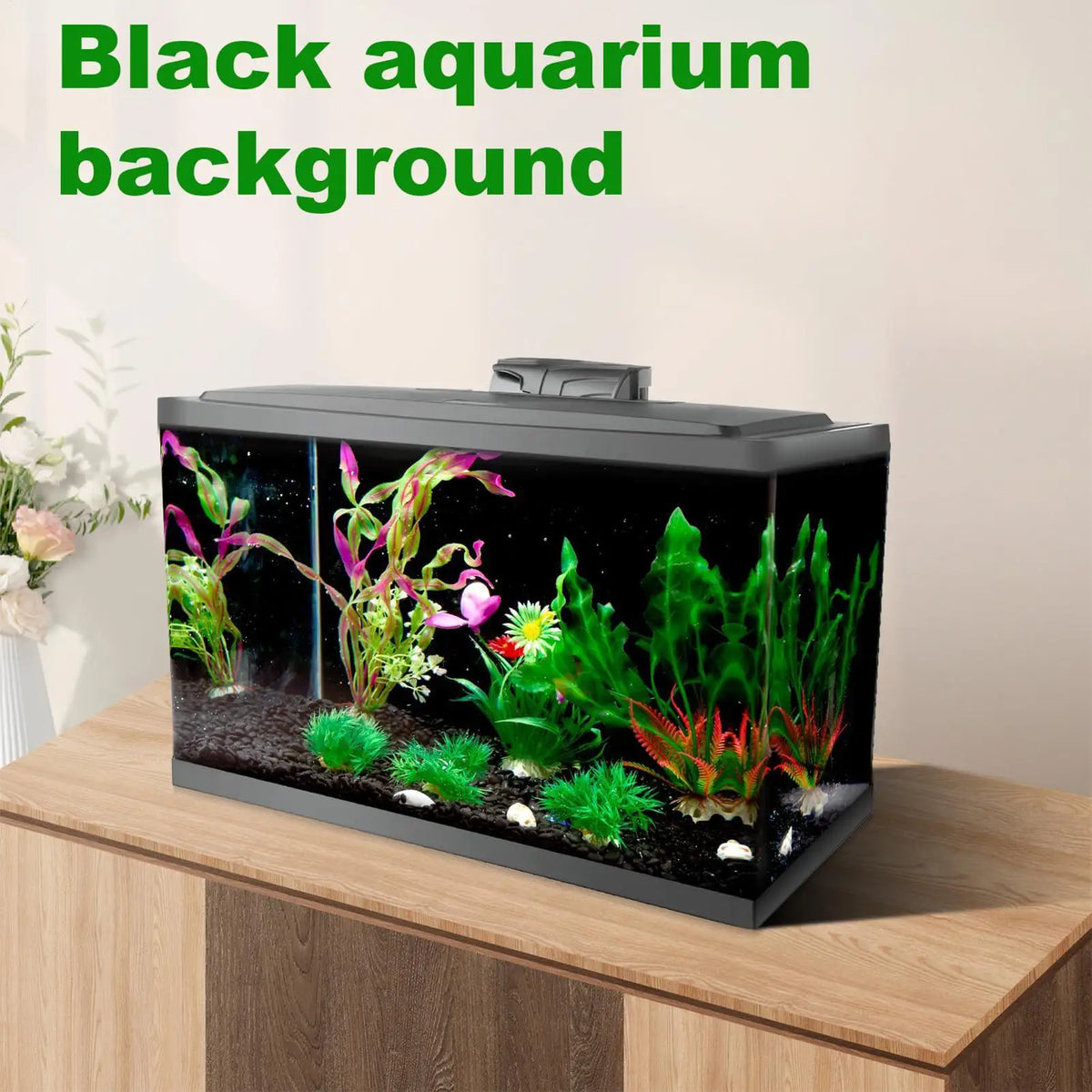 Black Aquarium Static Cling Background – Fish Tank Wallpaper Aquarium Background Qme