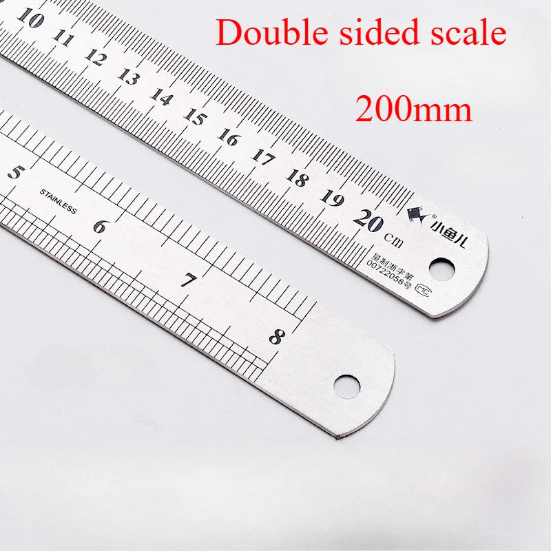 Stainless Steel Precision Straight Ruler – Double Sided Metric 15–40cm Precision Measuring Ruler Qst 200MM