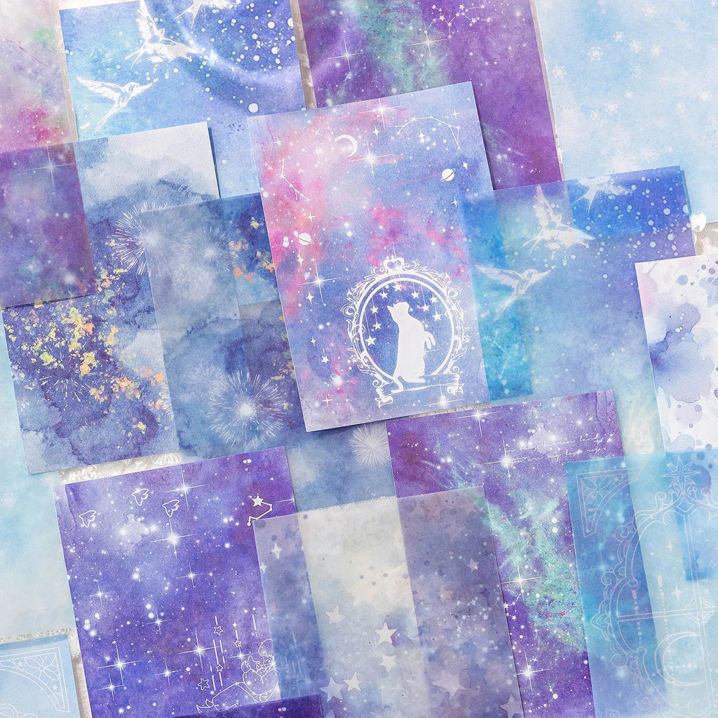 20-Sheet Colour Background Paper – DIY Scrapbooking & Journaling Scrapbooking Paper Qme