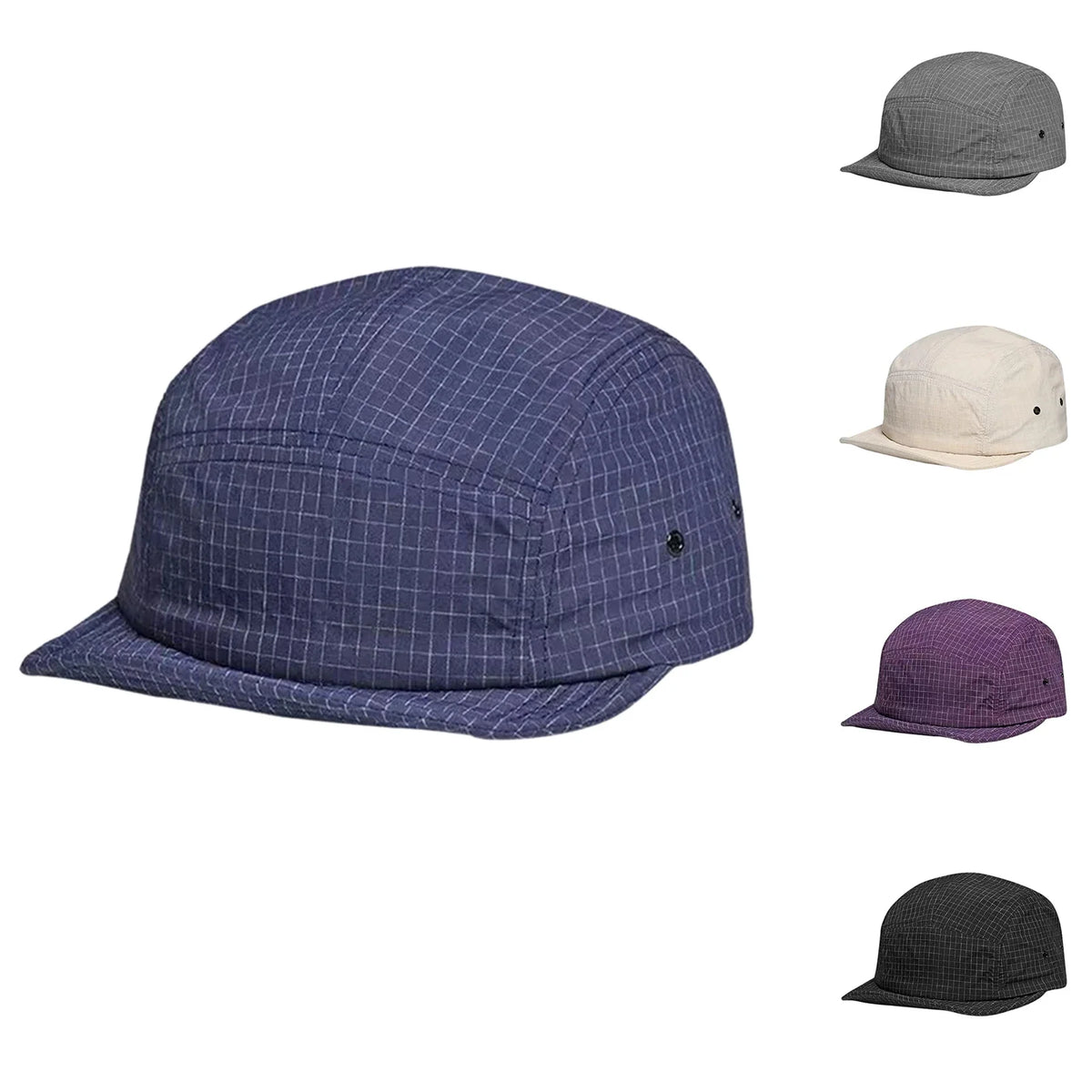 Unisex Plaid Baseball Cap – Breathable Mesh Quick-Dry Hat Baseball Cap Qme