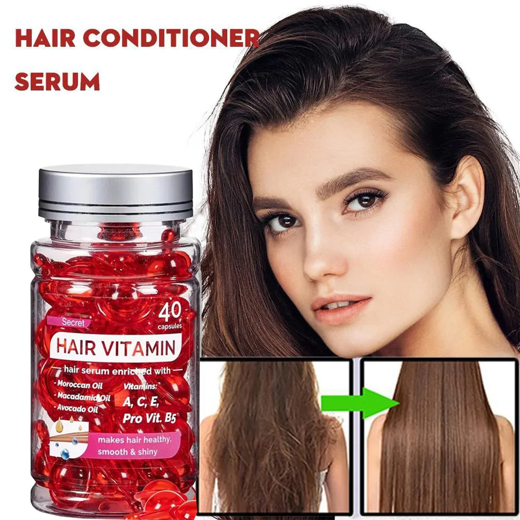 Moroccan Argan Vitamin Oil Hair Capsules – 40 ct | YOUNGCOME Hair Care Capsules Qst