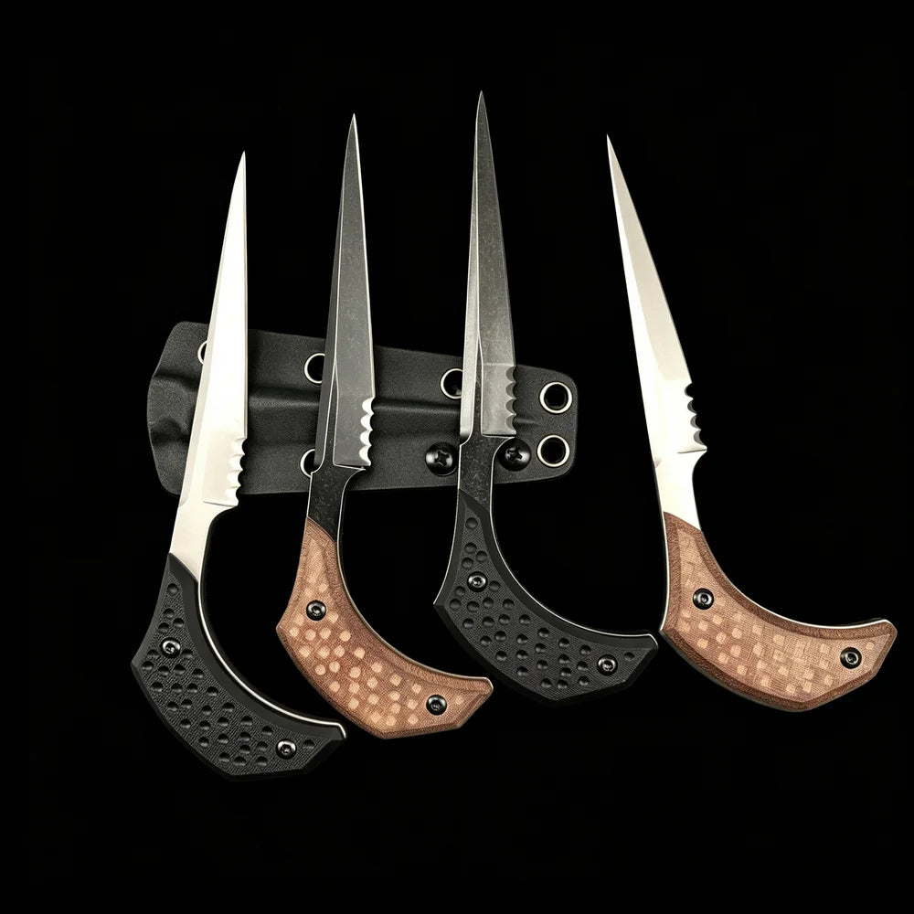 TRSKT Neck Knife 440C Blade G10 Handle + Kydex Sheath Fixed Blade Neck Knife Qst