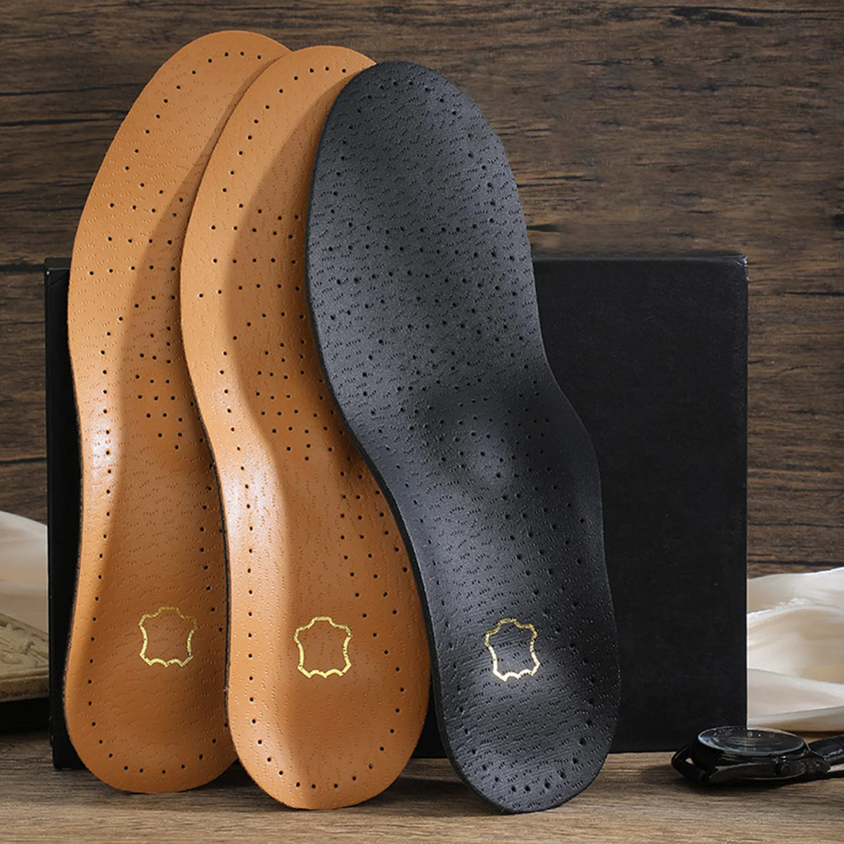 PU Leather Arch Support Insoles for Flat Feet | Men & Women Arch Support Insoles Qme