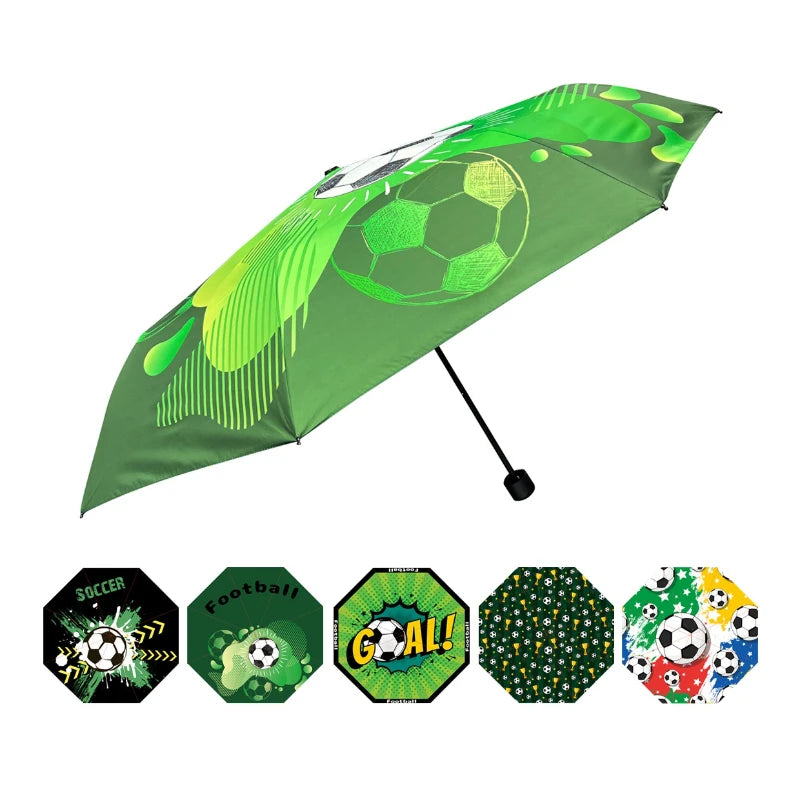 Football Soccer Windproof Folding Travel Umbrella – Compact Folding Travel Umbrella Qst
