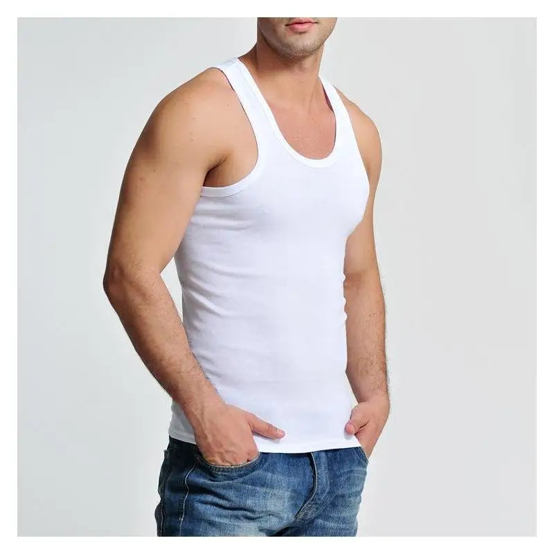Men's Casual Elastic Breathable Fitness Vest – Summer Tank Top Men's Athletic Vest Qme
