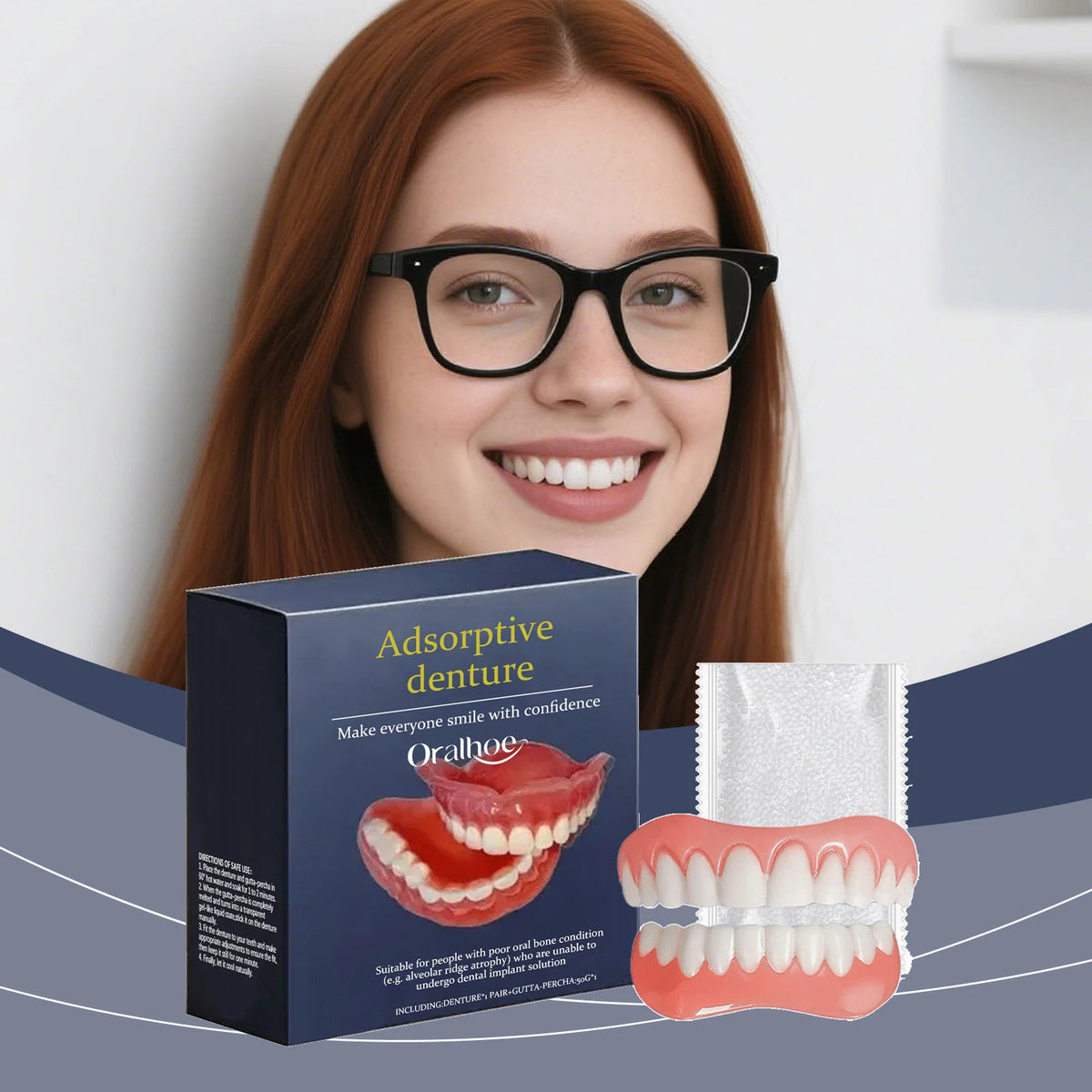 Temporary Cosmetic Dentures Full Set – Moldable Resin Kit Cosmetic Dentures Qst