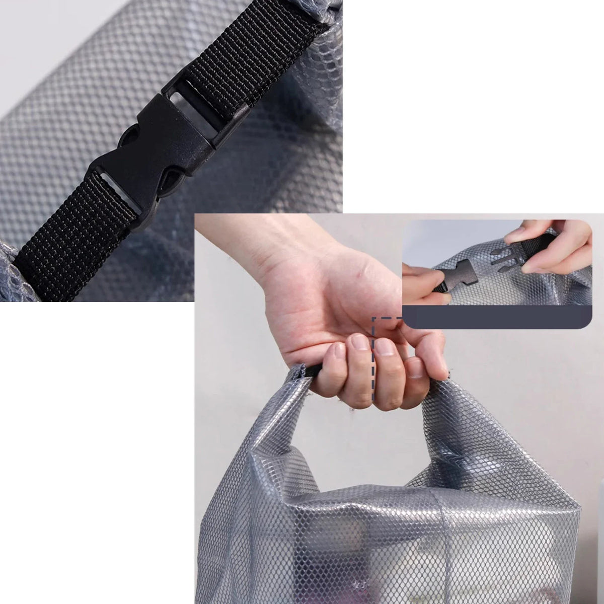 2-Pack Clear EVA Waterproof Travel Toiletry & Makeup Bags Travel Toiletry Bag Qme