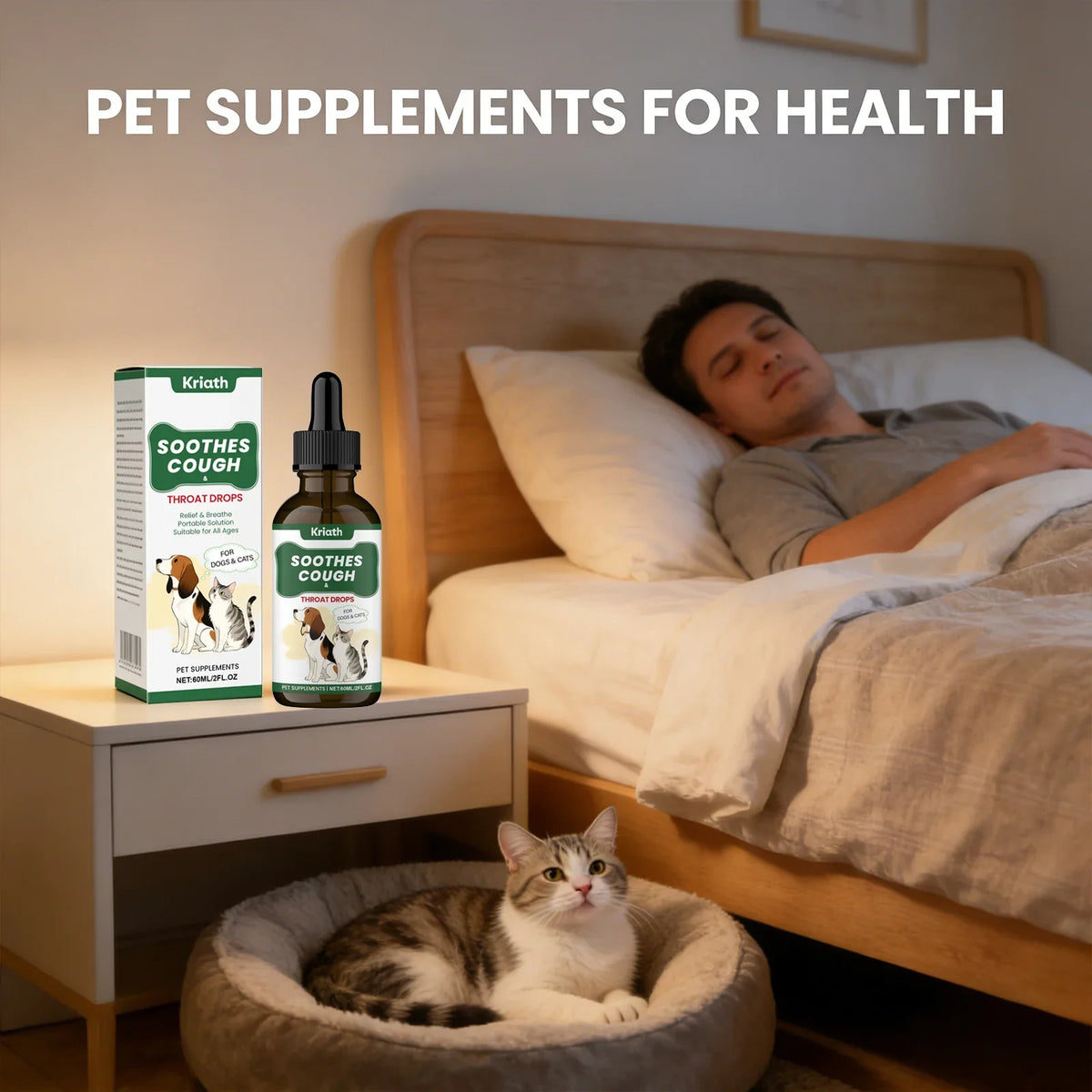 Herbal Throat Wellness Liquid for Pets – Nutritional Supplement Pet Herbal Supplement Qme
