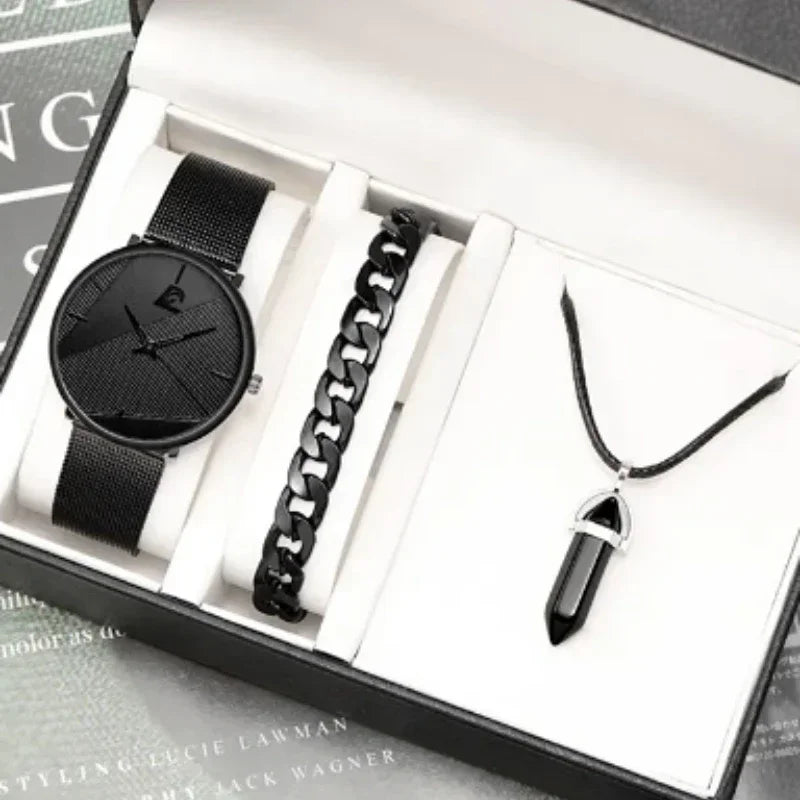 Minimalist Men's Mesh Belt Quartz Watch | Business Casual Men's Quartz Watch Qme