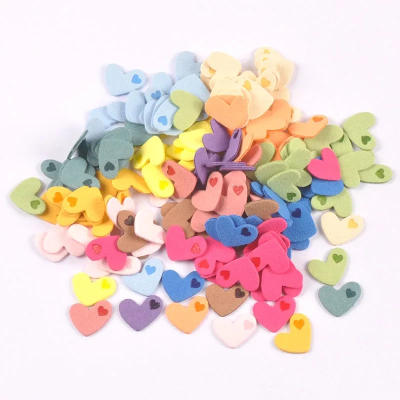 Heart Embossed Leather Labels for DIY Sewing & Crafts – 50pcs Leather Sewing Labels Qme