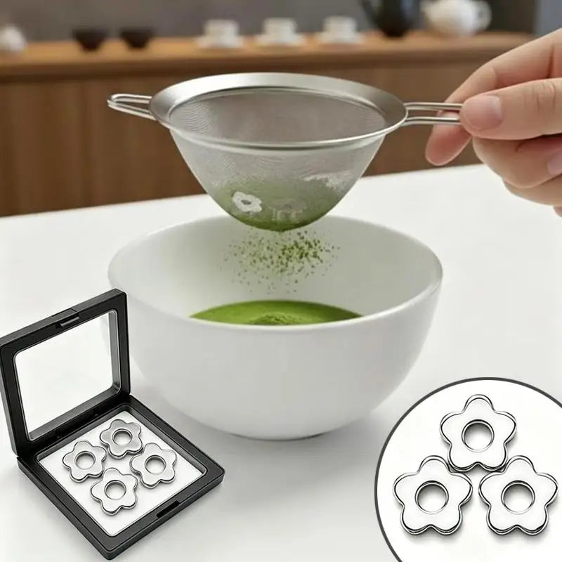 Stainless Steel Matcha Sifter – Fine Mesh Anti-Caking Tool Matcha Sifter Qst