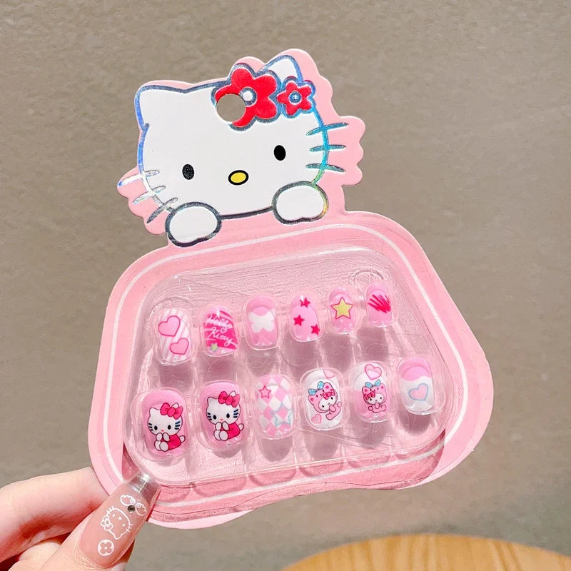 Hello Kitty Kuromi Nail Stickers – Non-Toxic Nail Decals Nail Art Stickers Qme