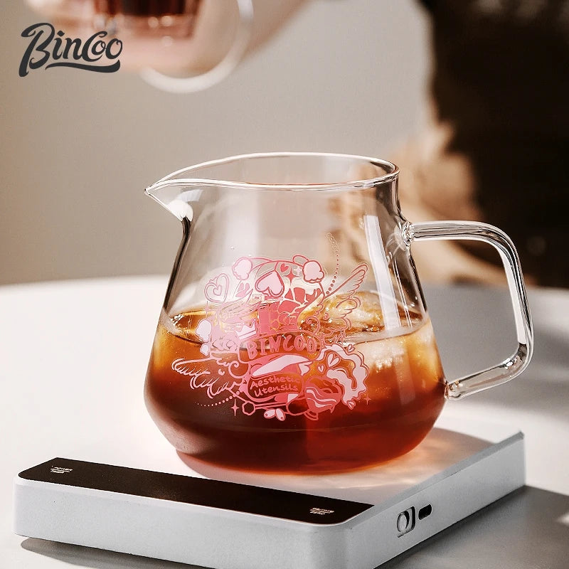 Bincoo Heartbeat Glass Pour Over Coffee Set – Borosilicate Pour Over Coffee Set Qst