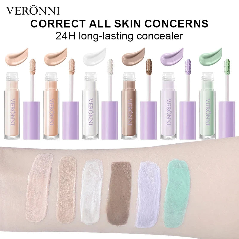 VERONNI Full Coverage Liquid Under Eye Concealer – 6 Shades Liquid Concealer Qme